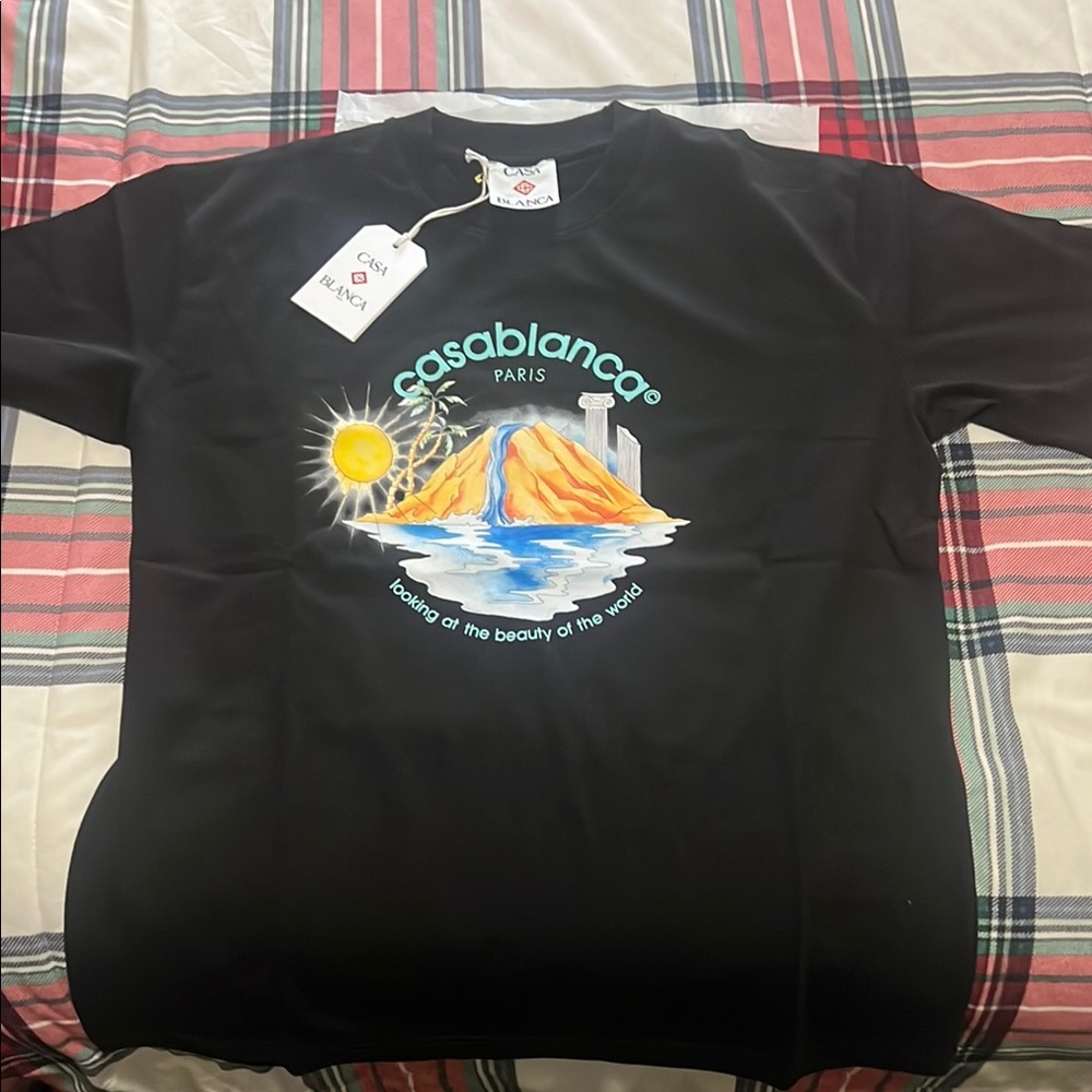 Mens Designer Black Graphic T-Shirt